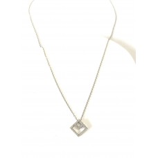 Ασημένιο κολιέ - Ρόμβος με ζιργκόν (SN219)